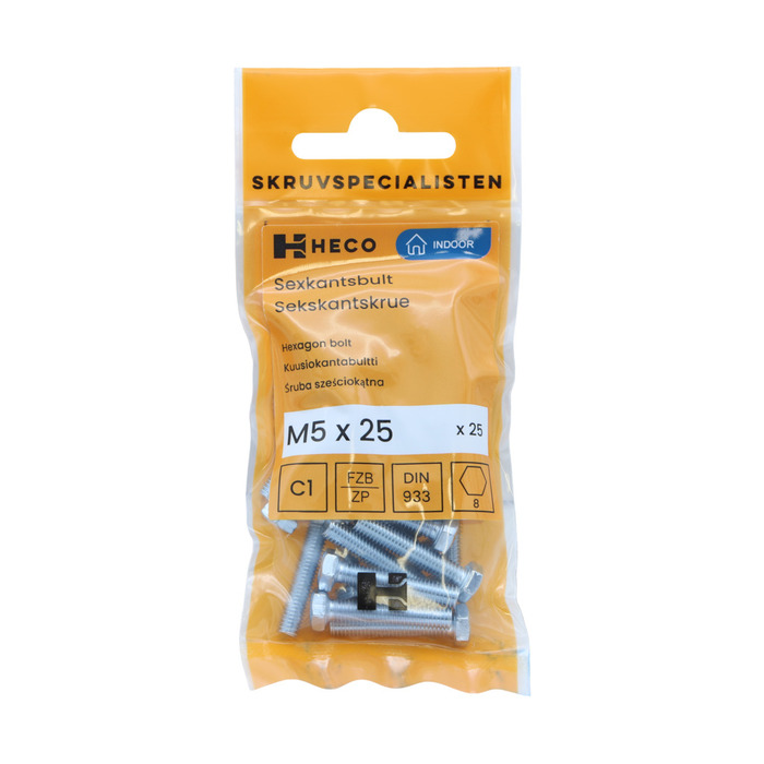 Sexkantsbult M5 x 25 25-pack Heco